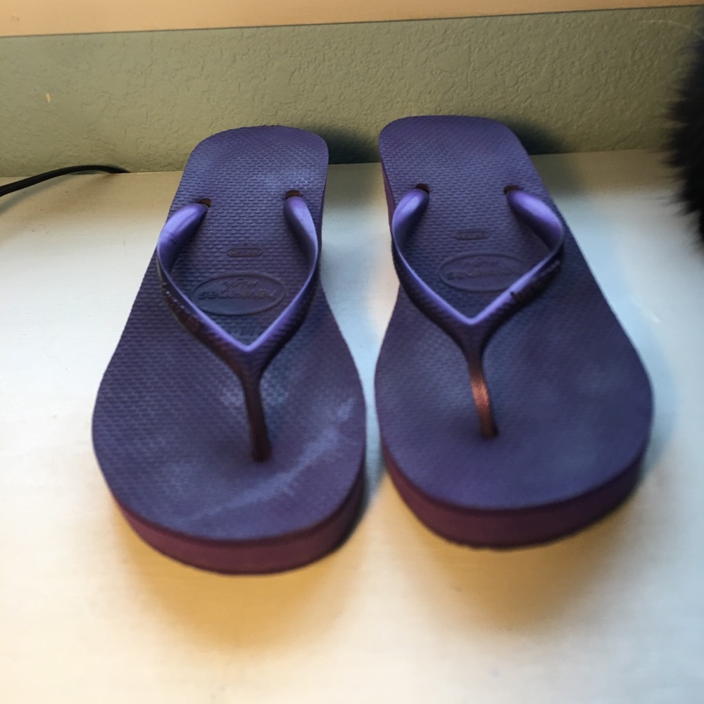 Dark Purple Havainas (with wedge)